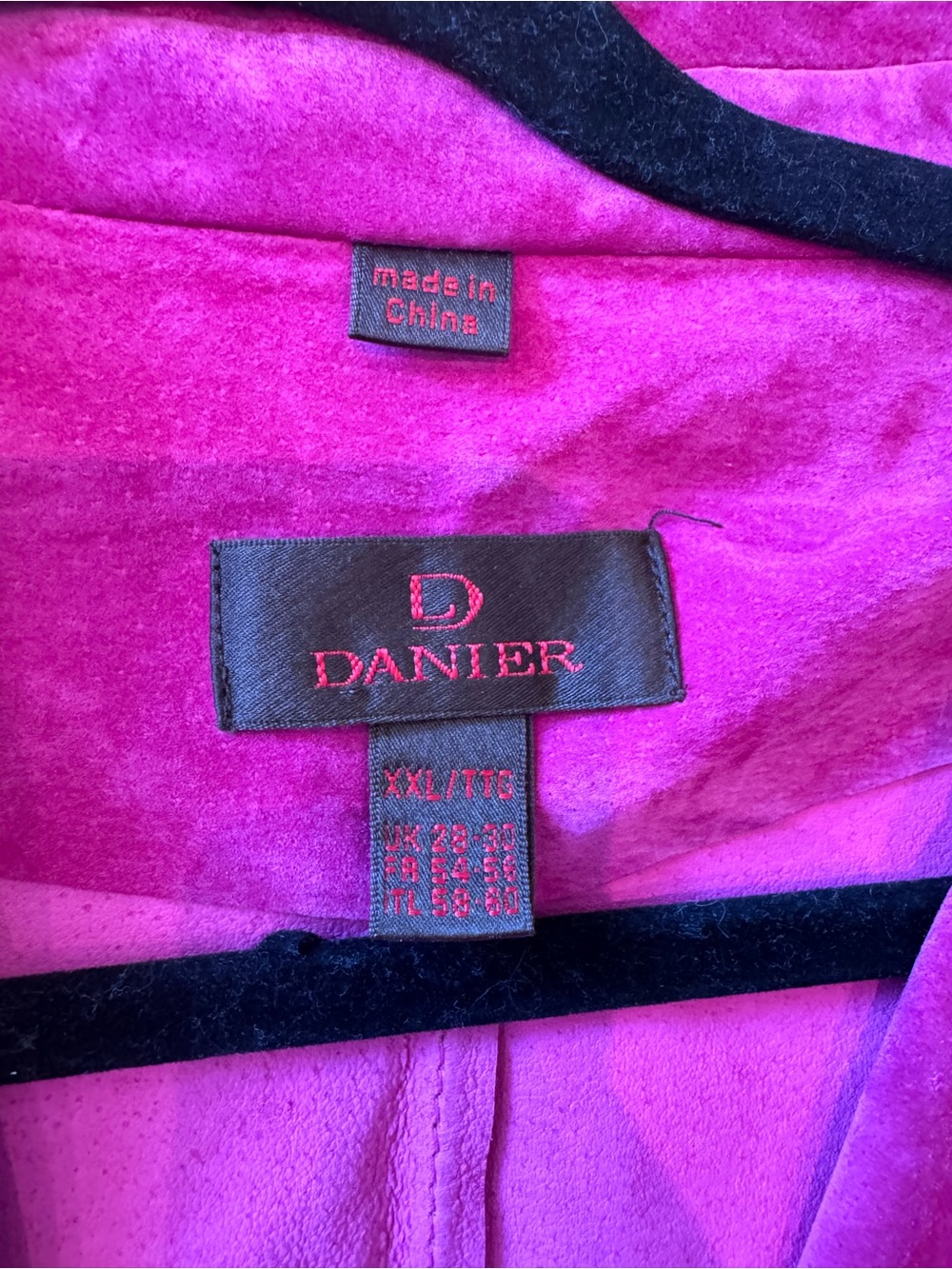 Danier Genuine Suede light weight Fuchsia Tailored Blazer XXL - Picture 6 of 10